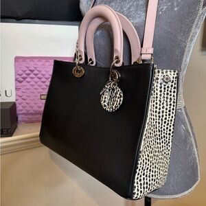 Diorissimo Tote Bag Python and Bullcalf Leather